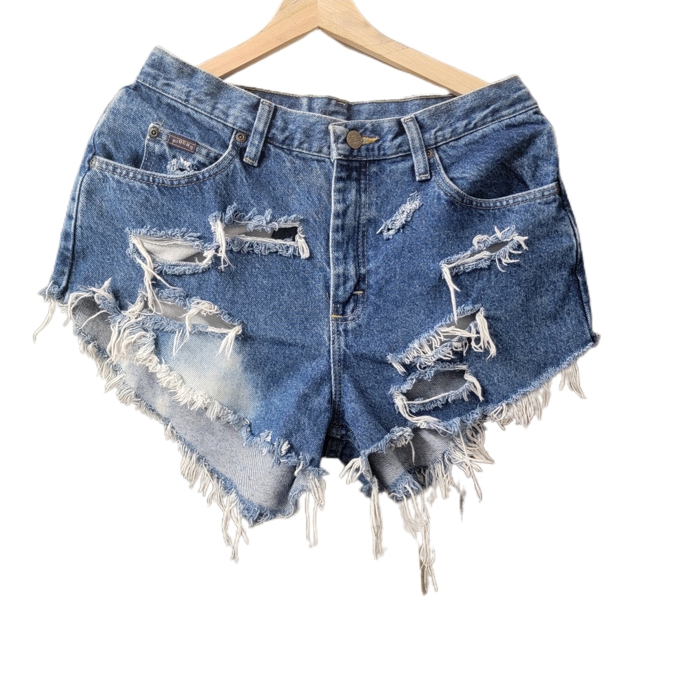 Distressed High Waist Shorts